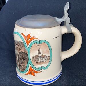 German beer Stein Stoneware Vintage STUTTGART